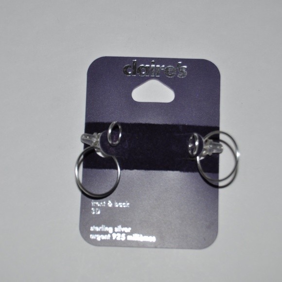 NEW Sterling Silver Front & Back Circle Earrings - Picture 3 of 5